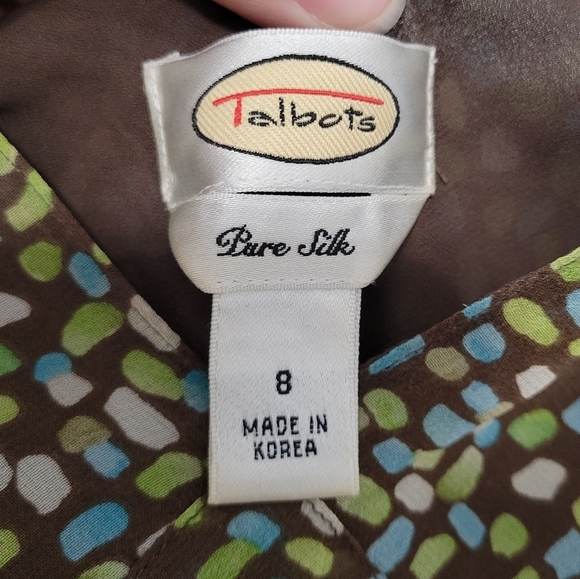 Talbots Vintage Pure Silk Midi/Maxi Dress Size 8 Fairycore Flowy Lightweight Y2K - Picture 6 of 13